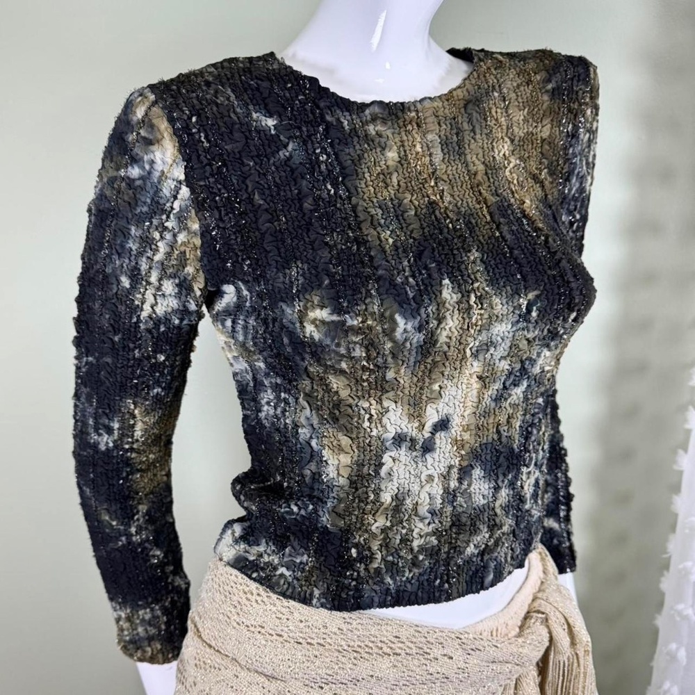 Witchy Fairy Grunge Whimsygoth Hippie Tie-Dye Popcorn‎ Top